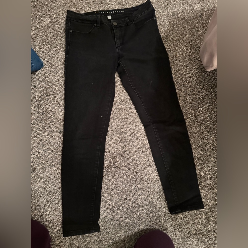 Lauren Conrad, black denim skinny size 10